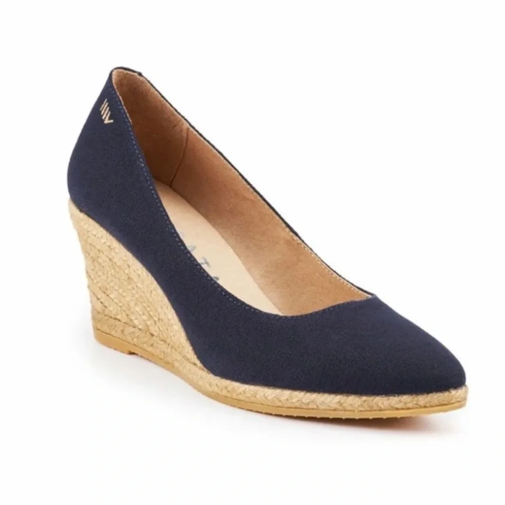 “VISCATA” Roses Canvas Espadrille Wedges